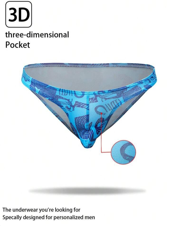 Men's All-Over Print Low-Rise Briefs